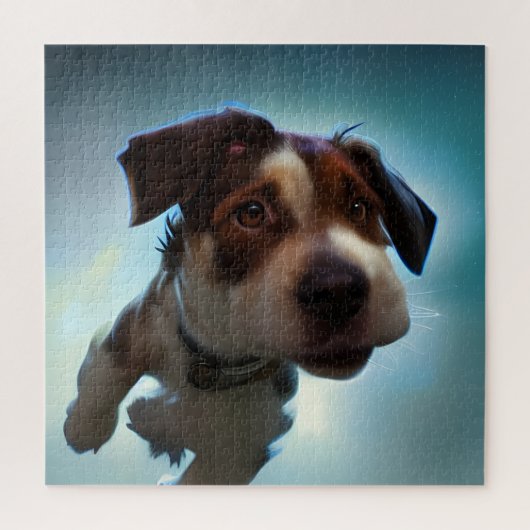 Puzzle Puppy Courant Dans L'Espace (Vertical)