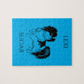 PUZZLE PUPPY PUZZLE. NOM DE L'ENFANT ET DU CHIEN. (Horizontal)