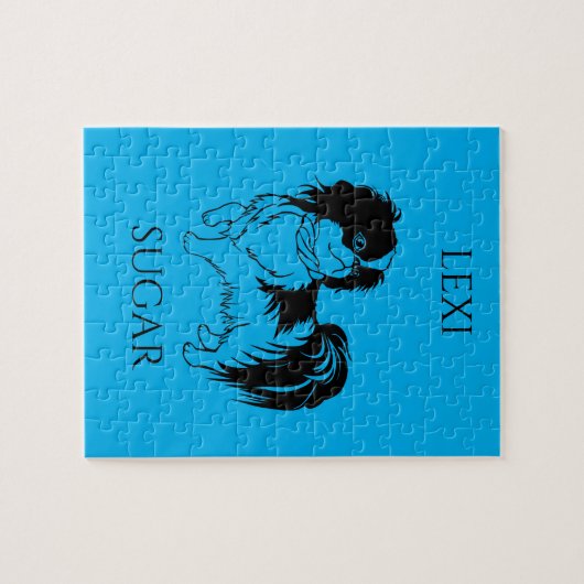 PUZZLE PUPPY PUZZLE. NOM DE L'ENFANT ET DU CHIEN. (Horizontal)