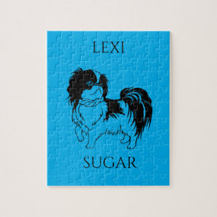 PUZZLE PUPPY PUZZLE. NOM DE L'ENFANT ET DU CHIEN.