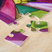 Puzzle Purple African Daisy watercolor art flower (Côté)