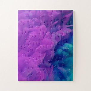 Puzzle Purple and Blue Digital Smoke
