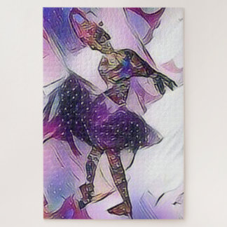 Puzzle Purple Ballerina Art original Lilac Fée