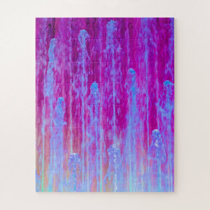 Puzzle Purple & Blue Digital Abstract Art