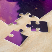 Puzzle Purple cosmique et horloge or Ticking Espace extra (Côté)