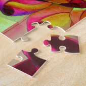 Puzzle Purple Dahlia abstract original flower art (Côté)