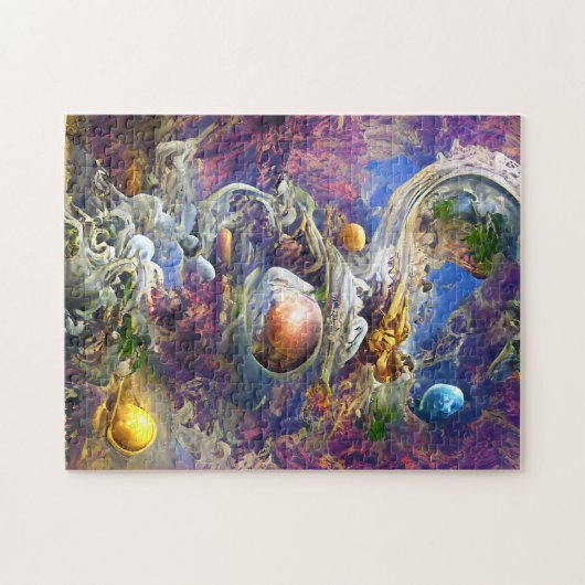 Puzzle Purple Galaxy Solar System (Horizontal)