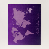 Puzzle Purple Gradient World Map Earth Travel Ajouter un  (Vertical)
