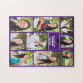 Puzzle Purple Graduate Photo Collage Graduation Cadeau (Horizontal)