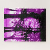 Puzzle Purple Light with Silhouette Trees (Horizontal)