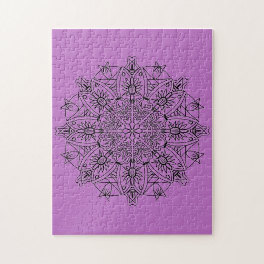 Puzzle Purple Mandala (Vertical)