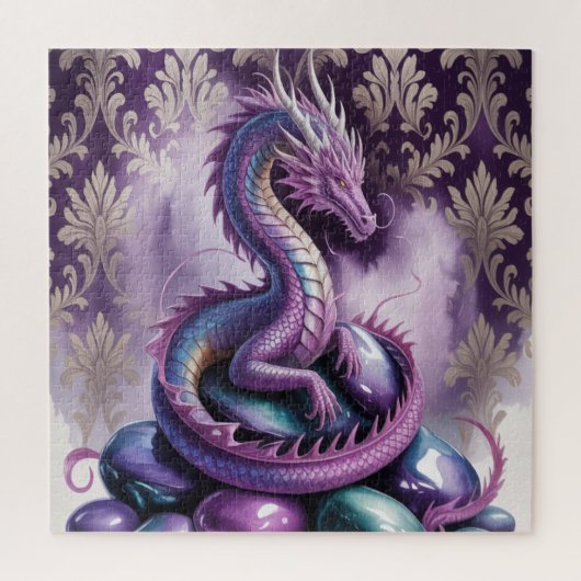 Puzzle Purple Mystic Dragon Gothic (Vertical)