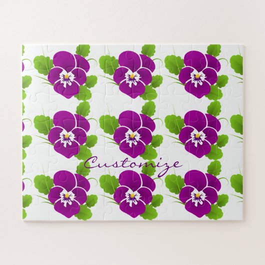 Puzzle Purple Pansy Flower Thunder_Cove (Horizontal)