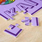 Puzzle Purple Rainbow Lollipop Pop Candy enfant (Côté)