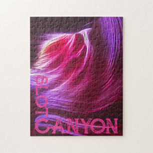 Puzzle Purple Slot Canyon rose ou votre photo et texte