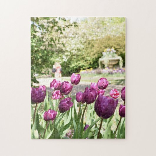Puzzle Purple Tulips Regent's Park Flowers Londres Anglet (Vertical)