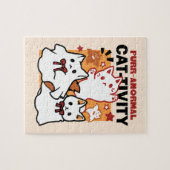 Puzzle Purr-anormal Cat Cat mignonne Halloween Conception (Horizontal)