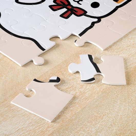 Puzzle Purr-anormal Cat Cat mignonne Halloween Conception (Côté)