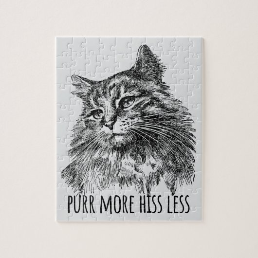 Puzzle Purr More Hiss Less Pretty Kitty (Vertical)