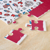 Puzzle Puzzle, Add Your Photo, USA Painted Flag Frame (Côté)