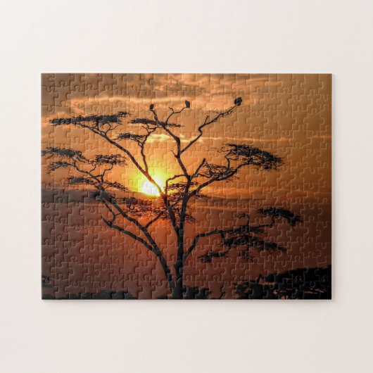 Puzzle puzzle de Silhouette des vautours dans l'ar (Horizontal)