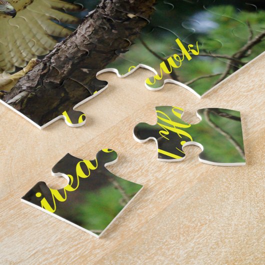 Puzzle Puzzle, faucon coupé la queue par rouge adolescent (Côté)