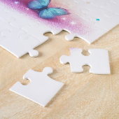 Puzzle Puzzle-Papillon et Fleur Pailletés Arc-en-Ciel (Côté)