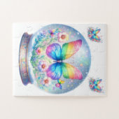 Puzzle Puzzle-Rainbow Glitter Butterfly & Flower  (Horizontal)