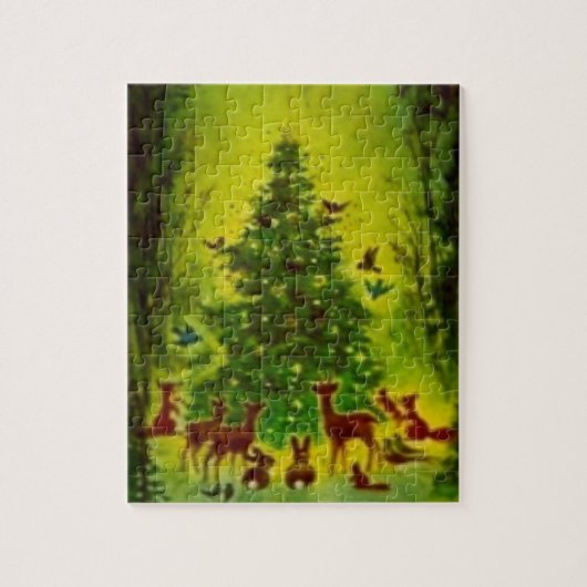 Puzzle Puzzle, Rassemblement de Noël autour d'un arbre (Vertical)