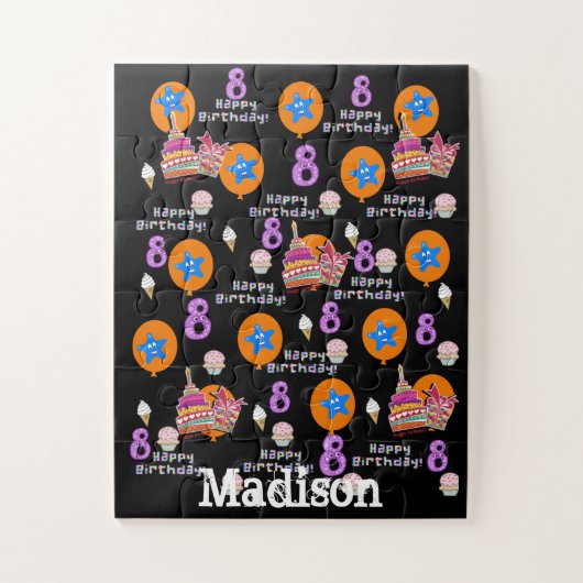 Puzzle Puzzles, Joyeux 8e anniversaire, #8 Anniversaire N (Vertical)