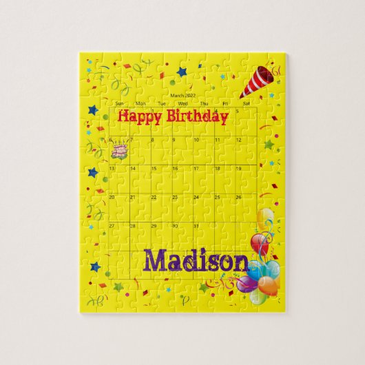 Puzzle Puzzles, Joyeux anniversaire Mars 2022 Jigsaw Puzz (Vertical)