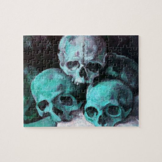 Puzzle Pyramid of Skulls After Cezanne (Horizontal)