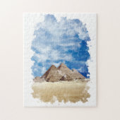 Puzzle Pyramide de Gizeh Egypte aquarelle Art (Vertical)