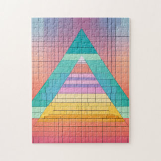 Puzzle pyramide du graphique Arrière - plan, divisée en 5