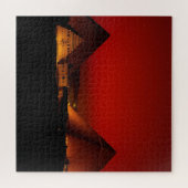 Puzzle Pyramides au coucher de soleil rouge (Horizontal)