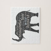 Puzzle Qualités d'un nuage de mots d'éléphant (Vertical)