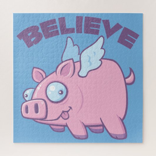 Puzzle Quand les Cochons Volent Croire l'Impossible (Vertical)