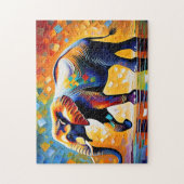Puzzle Quand les éléphants rêvent en pleine couleur (Vertical)