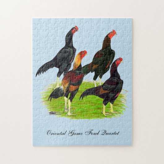 Puzzle Quartet de jeu oriental Fowl (Vertical)