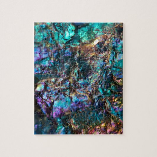 Puzzle Quartz luisant d'huile de turquoise (Vertical)