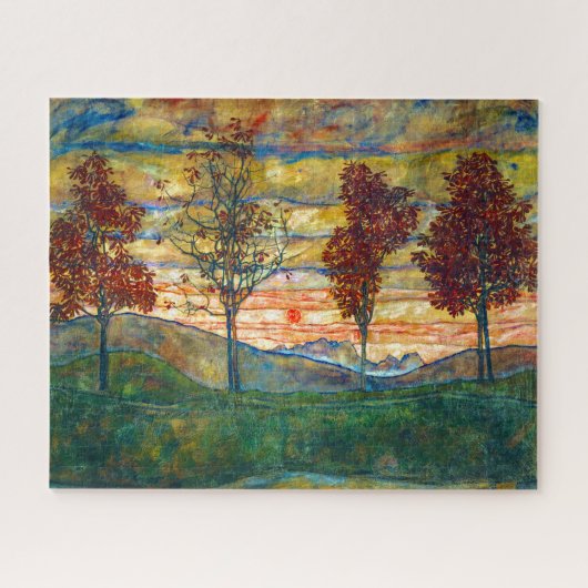 Puzzle Quatre Arbres | Egon Schiele | (Horizontal)