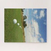 Puzzle Quatre balles de golf sur le vert, (Horizontal)