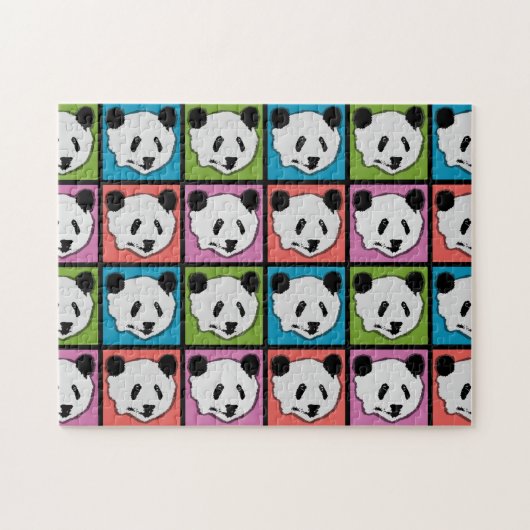 Puzzle Quatre Ours De Panda Géants (Horizontal)