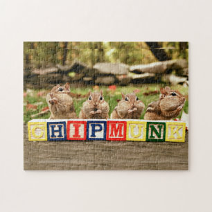 Puzzle Quatre petites tamia effrontées mignonnes