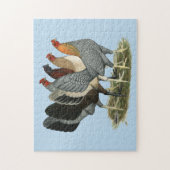Puzzle Quatre poules de combat (Vertical)