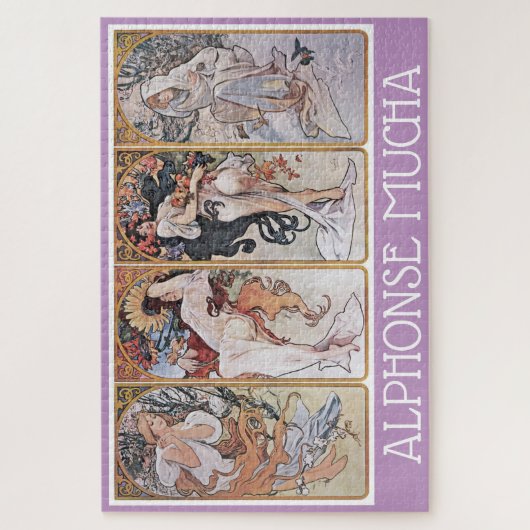 Puzzle Quatre Saisons, Alphonse Mucha (Vertical)