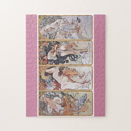 Puzzle Quatre Saisons, Mucha (Vertical)