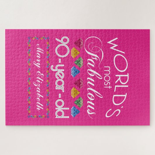 Puzzle quatre-vingt-dixième Anniversaire la plupart de (Horizontal)