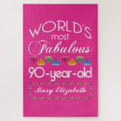 Puzzle quatre-vingt-dixième Anniversaire la plupart de (Vertical)