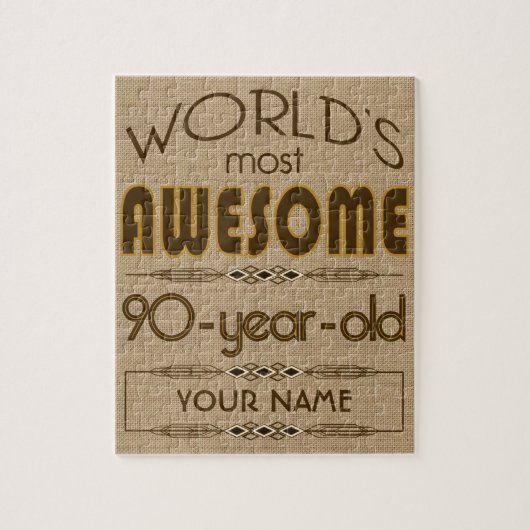 Puzzle quatre-vingt-dixième Monde de célébration (Vertical)